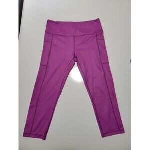 CONSTANTLY VARIED GEAR Orchid Capris Leggings Pocket Pink Large